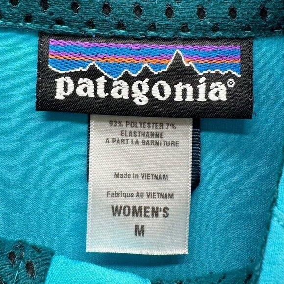 PATAGONIA Jacket Womens Size M Traverse Softshell Full Zip Lightweight Teal Blue - Picture 7 of 10